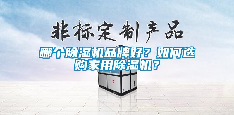 哪個除濕機品牌好？如何選購家用除濕機？