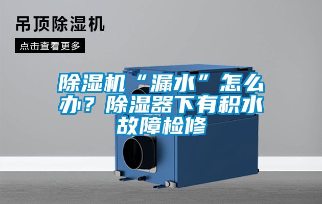 除濕機(jī)“漏水”怎么辦？除濕器下有積水故障檢修