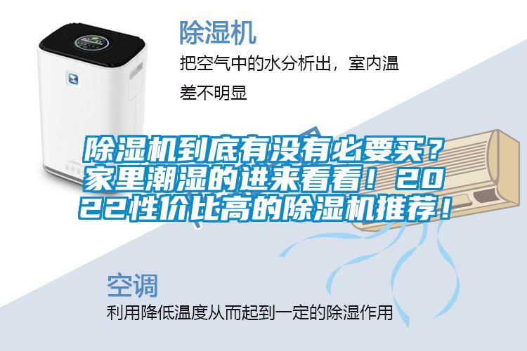 除濕機(jī)到底有沒有必要買？家里潮濕的進(jìn)來看看！2022性價(jià)比高的除濕機(jī)推薦！