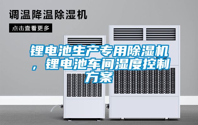 鋰電池生產(chǎn)專用除濕機(jī)，鋰電池車間濕度控制方案